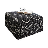 Contemporary Accent Stool Black and White