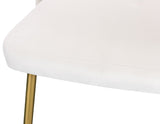 Logan Velvet / Metal / Engineered Wood / Foam Contemporary Cream Velvet Dining Chair - 19.5" W x 22" D x 34" H