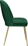 Logan Velvet / Metal / Engineered Wood / Foam Contemporary Green Velvet Dining Chair - 19.5" W x 22" D x 34" H