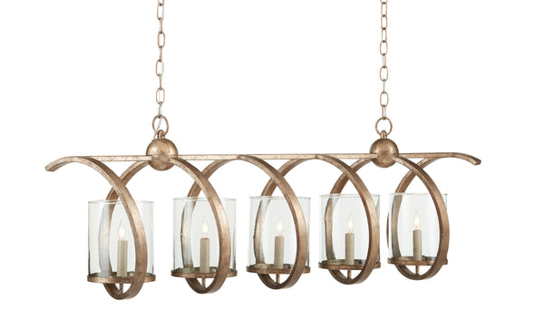 Maximus Bronze Chandelier - Elegant Wrought Iron Design with Glass Shades for Stunning Illumination