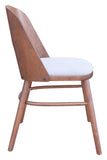 English Elm EE2828 100% Polyester, Rubberwood Scandinavian Commercial Grade Dining Chair Set - Set of 2 Light Gray, Walnut 100% Polyester, Rubberwood