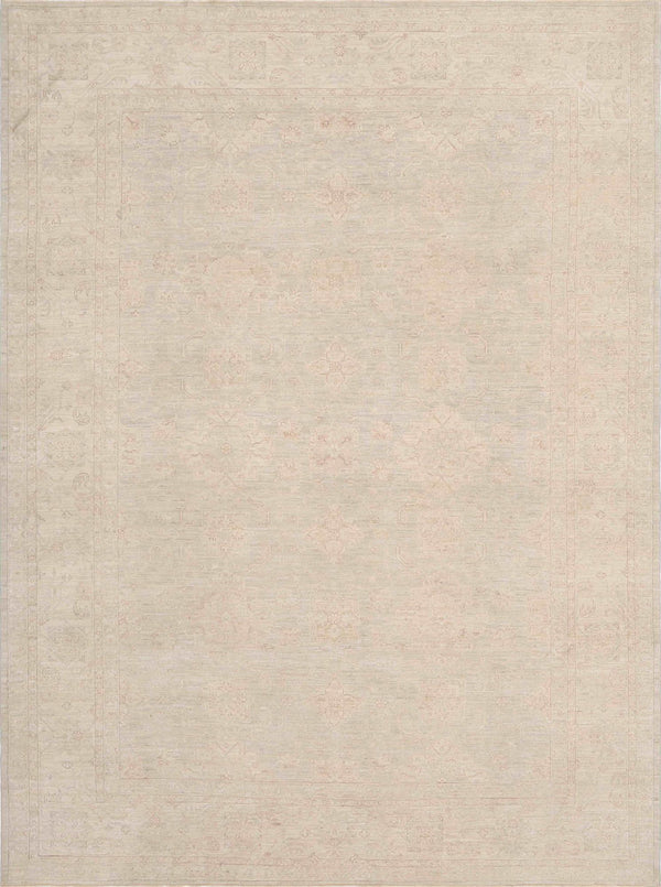 Pasargad Denver Hand-Knotted Ivory Wool Area Rug 045645-PASARGAD