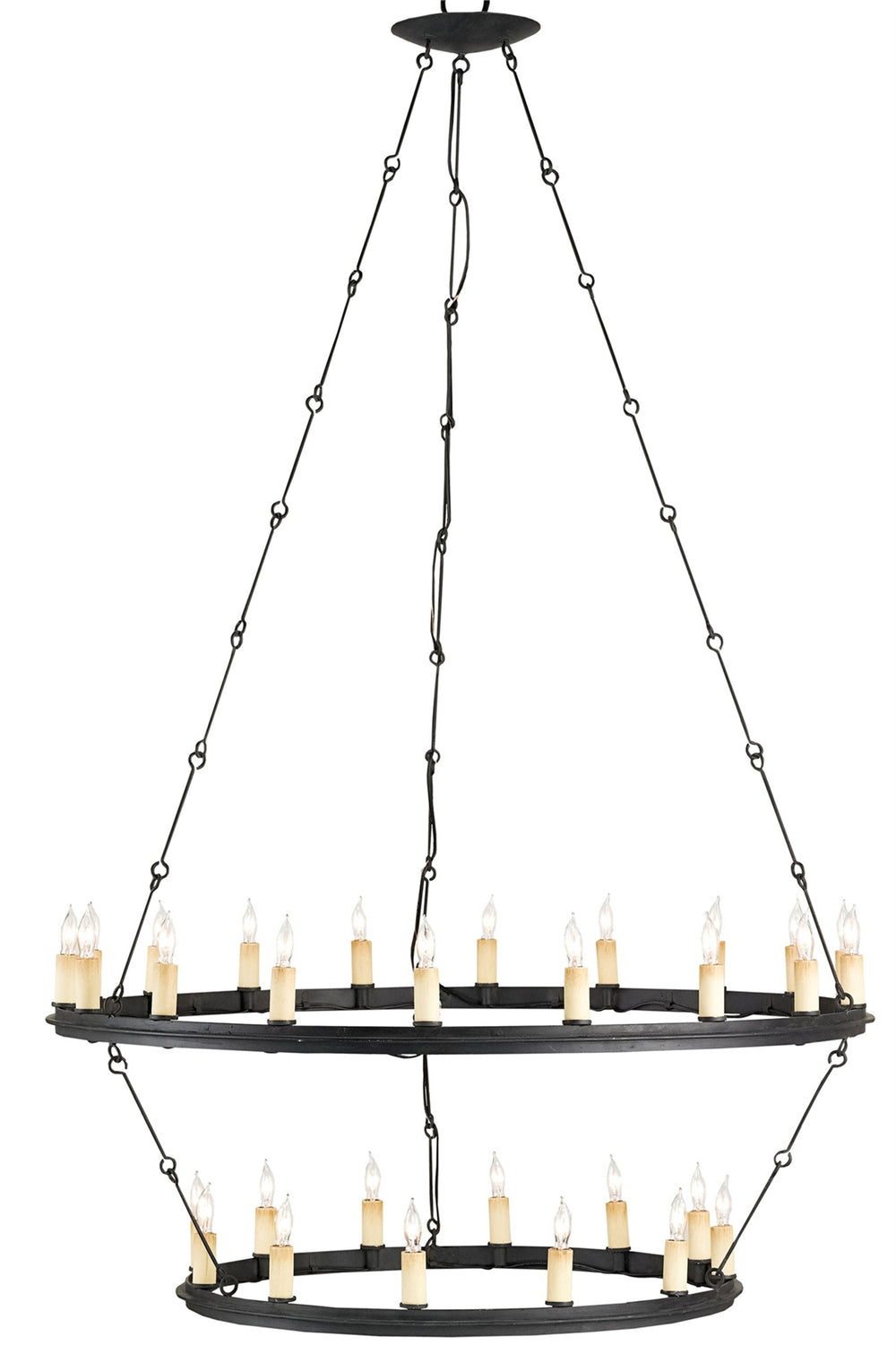 Toulouse Chandelier: Elegant Blacksmith Wrought Iron Design with 30 Lights for Stunning Interiors