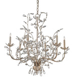 Crystal Bud Silver Medium Chandelier