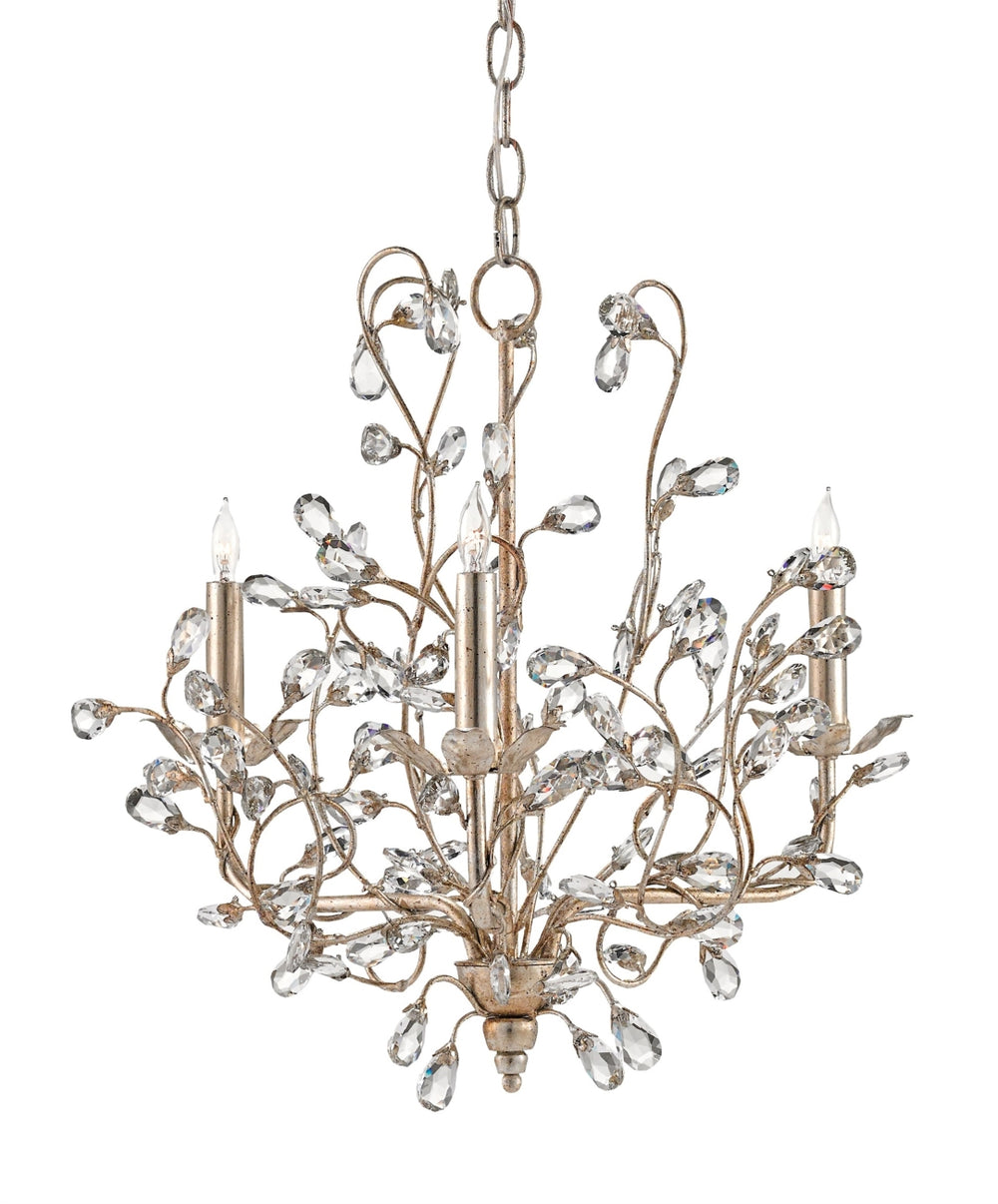 Crystal Bud Silver Small Chandelier – Elegant Faceted Crystals & Radiant Silver Finish for Any Room