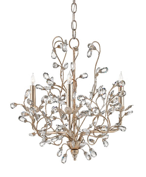 Crystal Bud Silver Small Chandelier – Elegant Faceted Crystals & Radiant Silver Finish for Any Room