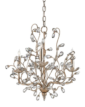 Crystal Bud Silver Small Chandelier – Elegant Faceted Crystals & Radiant Silver Finish for Any Room