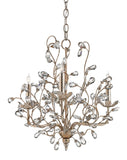 Crystal Bud Silver Small Chandelier