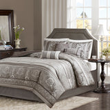 Madison Park Bellagio Traditional| 100% Polyester Jacquard 7Pcs Comforter Set MP10-4884