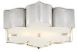 Grand Lotus Silver Flush Mount