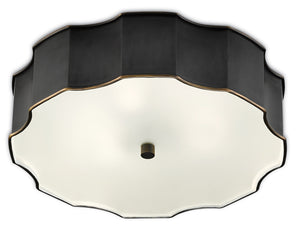 Wexford Bronze Flush Mount Light Fixture - Elegant Oil-Rubbed Bronze Design with Opaque Glass Diffuser