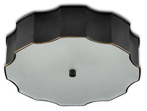 Wexford Bronze Flush Mount Light Fixture - Elegant Oil-Rubbed Bronze Design with Opaque Glass Diffuser