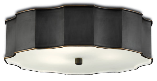 Wexford Bronze Flush Mount Light Fixture - Elegant Oil-Rubbed Bronze Design with Opaque Glass Diffuser