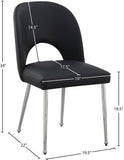 Logan Faux Leather / Iron / Engineered Wood / Foam Contemporary Black Faux Leather Dining Chair - 19.5" W x 22" D x 34" H