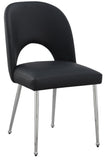 Logan Faux Leather / Iron / Engineered Wood / Foam Contemporary Black Faux Leather Dining Chair - 19.5" W x 22" D x 34" H