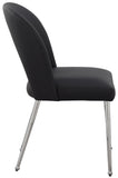 Logan Faux Leather / Iron / Engineered Wood / Foam Contemporary Black Faux Leather Dining Chair - 19.5" W x 22" D x 34" H