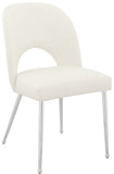 Logan Faux Leather / Iron / Engineered Wood / Foam Contemporary Cream Faux Leather Dining Chair - 19.5" W x 22" D x 34" H