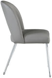 Logan Faux Leather / Iron / Engineered Wood / Foam Contemporary Grey Faux Leather Dining Chair - 19.5" W x 22" D x 34" H