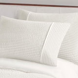 Beautyrest Apollo Casual 3 Piece Striped Seersucker Oversized Comforter Set Ivory King/Cal BR10-3841