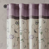 Serene Traditional Pieced Embroidered Window Panel