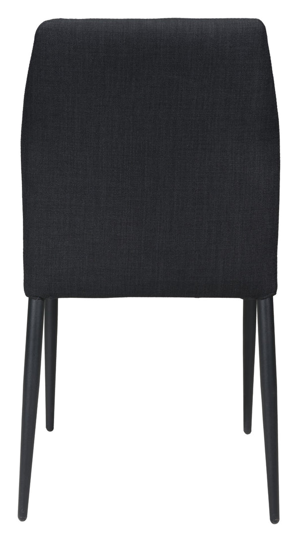 Zuo Modern Revolution 100% Polyester, Plywood, Steel Modern Commercial Grade Dining Chair Set - Set of 4 Black 100% Polyester, Plywood, Steel