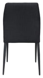 Zuo Modern Revolution 100% Polyester, Plywood, Steel Modern Commercial Grade Dining Chair Set - Set of 4 Black 100% Polyester, Plywood, Steel