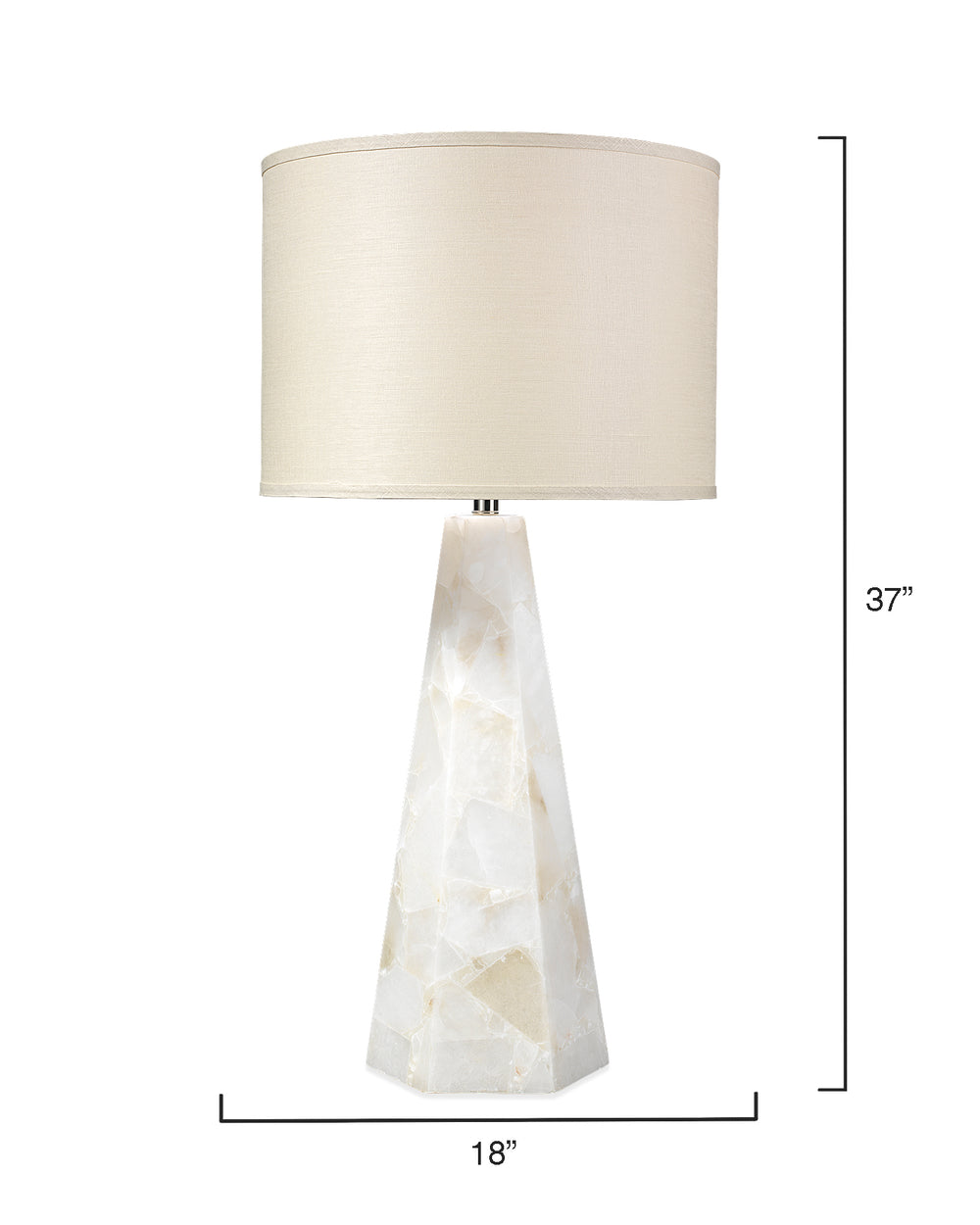 Jamie Young Co. Borealis Hexagon Table Lamp 9BOREHEXALAB