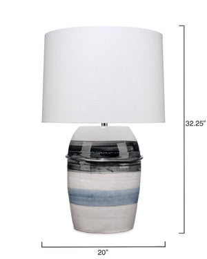 Jamie Young Co. Horizon Striped Table Lamp 9HORIZONGRBL