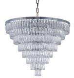 Bethel Chrome Chandelier in Metal & Crystal