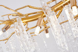 Bethel Gold Chandelier in Aluminum & Glass