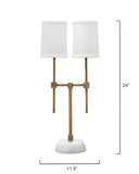 Jamie Young Co. Minerva Twin Shade Console Lamp 9MINE-TLAB