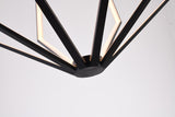 Bethel Black LED Chandelier in Metal & Silicone