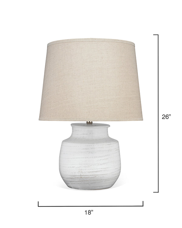 Jamie Young Co. Trace Table Lamp 9TRACESMTLWH