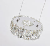 Bethel Chrome LED Single Pendant Lighting in Metal & Crystal