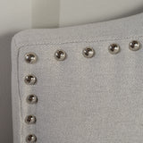 Nora Light Grey Fabric Queen/Full Headboard Noble House