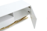 VIG Furniture Modrest Legend Modern White & Gold TV Stand VGVCTV8111-WHTGLD