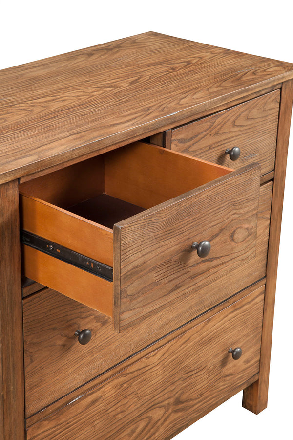 Classic Dresser in Toffee Brown - Antique Inspired 4 Drawer Chest with Felt Lined Storage Solutions