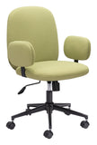 Zuo Modern Lionel 100% Polyester, Plywood, Steel Modern Commercial Grade Office Chair Olive Green, Black 100% Polyester, Plywood, Steel