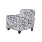 Fusion 25-02 Transitional Accent Chair 25-02 Glissade Teal Accent Chair