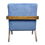 Sagebrook Home Contemporary Wood - Scandinavian Accent Chair - Navy Blue 17051-02 Blue Non-woven Fabric