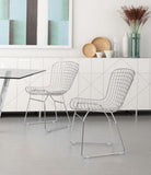 Zuo Modern Wire Steel Modern Commercial Grade Dining Chair Set - Set of 2 Chrome Steel
