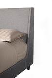Alpine Furniture Amber Queen Upholstered Bed, Grey Linen 1094Q Grey Linen Poplar Solids 65 x 88 x 50