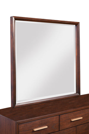 Alpine Furniture Gramercy Mirror 1978-06 Walnut Mahogany Solids & Veneer 40 x 2 x 37.5