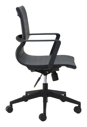 Zuo Modern Stacy 100% Polyurethane, Steel, Nylon Modern Commercial Grade Office Chair Black 100% Polyurethane, Steel, Nylon