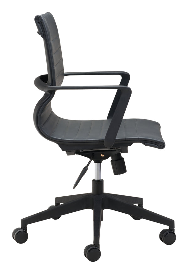 Zuo Modern Stacy 100% Polyurethane, Steel, Nylon Modern Commercial Grade Office Chair Black 100% Polyurethane, Steel, Nylon