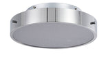 Bethel Chrome LED Flush Mount in Metal & Acrylic