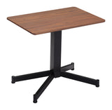 English Elm EE2816 MDF, Steel Mid Century Commercial Grade Side Table Brown, Black MDF, Steel