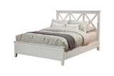Alpine Furniture Potter Queen Panel Bed, White 955-01Q White Mahogany Solids & Veneer 66 x 87 x 50