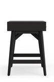 Alpine Furniture Flynn Bedroom Vanity, Black 966BLK-19 Black Mahogany Solids & Veneer 36 x 22 x 30