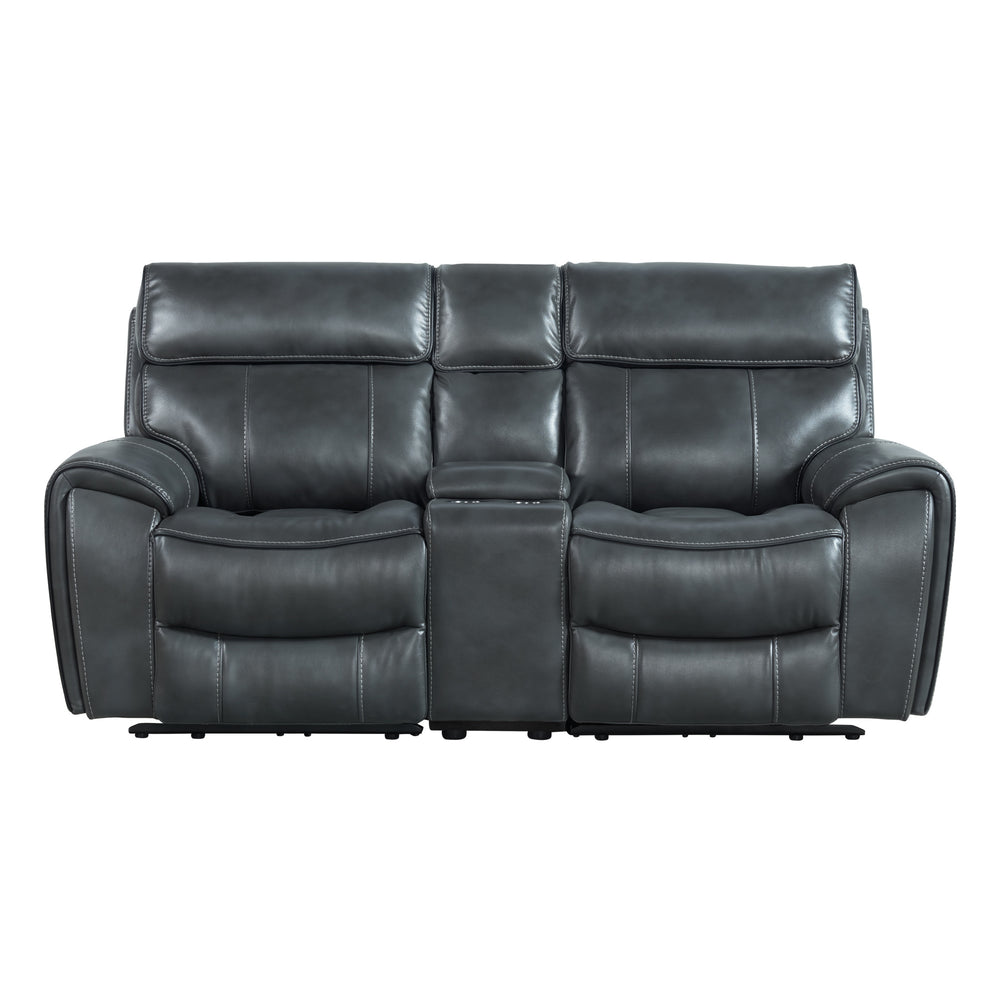 Intercon Summit Modern Dual-Power Loveseat | Bolero Slate SI-LS-268DPR-SLT-C SI-LS-268DPR-SLT-C